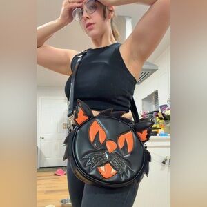 Love Pain & Stitches Halloween cat purse